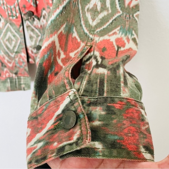 Jones New York Jeans woman jacket size 2X Aztec light weight button down casual - Picture 4 of 8